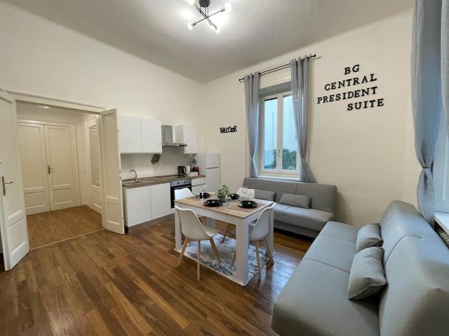 Bg Central President Suite Con Parcheggio - Vista Citta Alta Bérgamo Exterior foto