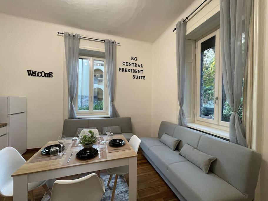 Bg Central President Suite Con Parcheggio - Vista Citta Alta Bérgamo Exterior foto
